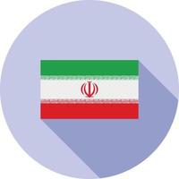 Iran Flat Long Shadow Icon vector