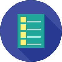 Tasks List Flat Long Shadow Icon vector