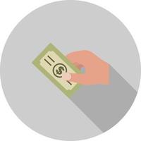 Holding Money Flat Long Shadow Icon vector