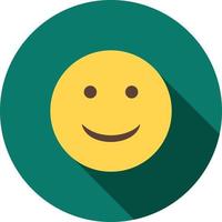 Smile Flat Long Shadow Icon vector