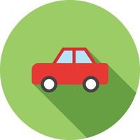 Toy Car II Flat Long Shadow Icon vector