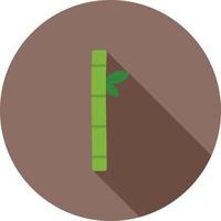 Bamboo Stick Flat Long Shadow Icon vector