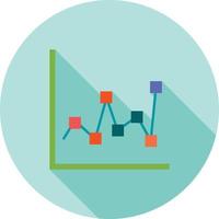 Charts Flat Long Shadow Icon vector