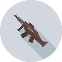 Machine Gun Flat Long Shadow Icon vector