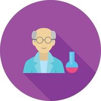 Scientist Flat Long Shadow Icon vector