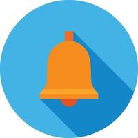 Ringing Bell Flat Long Shadow Icon vector