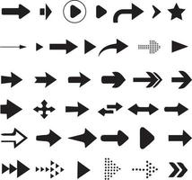 Arrows big black set icons. Arrow icon. Arrow vector collection. Arrow. Cursor. Modern simple arrows. Vector illustration