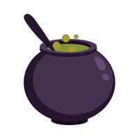 cauldron halloween icon vector