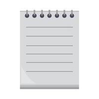 notepad document icon vector