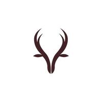 ilustración de diseño de logotipo de icono de ciervo vector