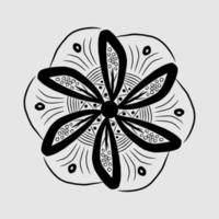 Abstract vector, black and white radial style. Simple and attractive Mosaic Type vector