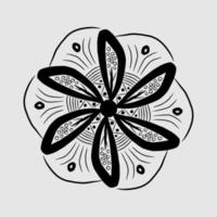 Abstract vector, black and white radial style. Simple and attractive Mosaic Type vector