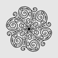 Abstract vector, black and white radial style. Simple and attractive Mosaic Type vector