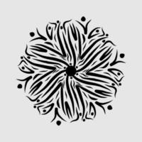 Abstract vector, black and white radial style. Simple and attractive Mosaic Type vector