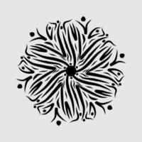 Abstract vector, black and white radial style. Simple and attractive Mosaic Type vector