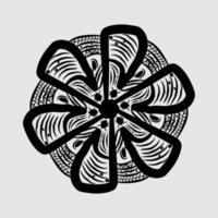 Abstract vector, black and white radial style. Simple and attractive Mosaic Type vector