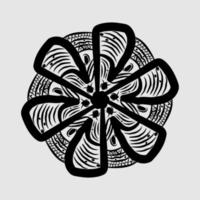 Abstract vector, black and white radial style. Simple and attractive Mosaic Type vector