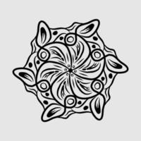 Abstract vector, black and white radial style. Simple and attractive Mosaic Type vector