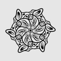 Abstract vector, black and white radial style. Simple and attractive Mosaic Type vector