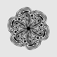 Abstract vector, black and white radial style. Simple and attractive Mosaic Type vector