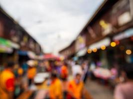Abstract  blur lights effects bokeh Thailand city for background photo