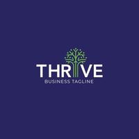 Thrive logotype design template vector