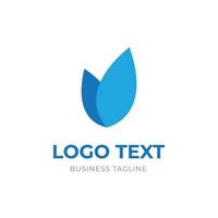 Letter V leaf logo design template vector