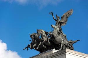 London, UK, 2014. Monument to Wellington in the Middle of Hyde Park Corner Roundabout photo