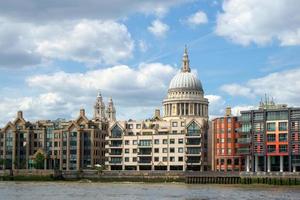 London, UK, 2014. View towards St Paul's Cathedral from the River Thames photo