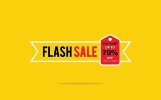 70 Percent discount offer, clearance, promotion banner layout with sticker style. vector