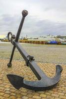 Bremerhaven Bremen Germany 2010 Large metal anchor museum Bremerhaven Fishing port Germany. photo