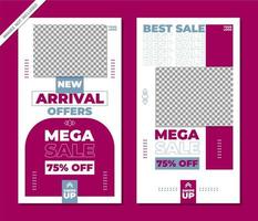 STORIES  ISOSISL MEDIA DISCOUNT PROMOTION SALE TEMPLATE vector