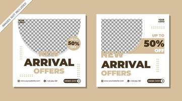 FEED SOSIAL MEDIA DISCOUNT PROMOTION TEMPLATE vector