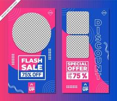 STORIES  SOSIAL MEDIA DISCOUNT PROMOTION SALE TEMPLATE vector