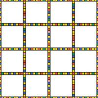 brightly colored squares arranged in a row seamless pattern Gift Wrap background wallpaper vector