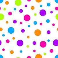 Seamless pattern. White background with colorful circles . Vector illustration.