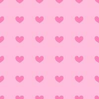 Seamless pattern with pink hearts . Vector illustration.