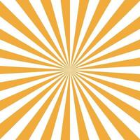 Yellow white color burst background. Rays background in retro style. Vector. vector