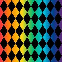 Seamless pattern. Black background with colorful rhombuses . Vector illustration
