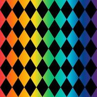 Seamless pattern. Black background with colorful rhombuses . Vector illustration