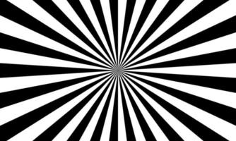 Black white color burst background. Rays background in retro style. Vector. vector