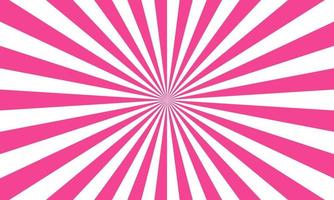 Pink white color burst background. Rays background in retro style. Vector. vector