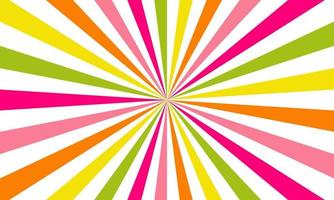 Rainbow color burst background. Rays background in retro style. Vector. vector