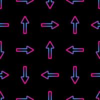 Seamless abstract geometric neon arrow pattern. Vector. vector