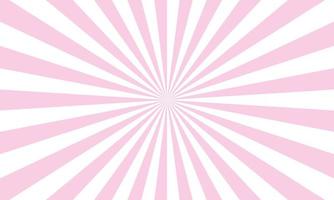 Pink white color burst background. Rays background in retro style. Vector. vector