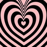 Abstract optical illusion background with a heart. Vector. vector