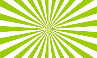 Green white color burst background. Rays background in retro style. Vector. vector