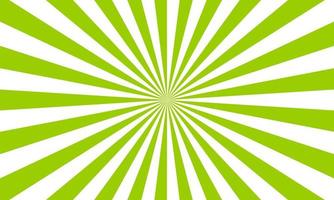 Green white color burst background. Rays background in retro style. Vector. vector