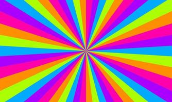 Rainbow color burst background. Rays background in retro style. Vector. vector
