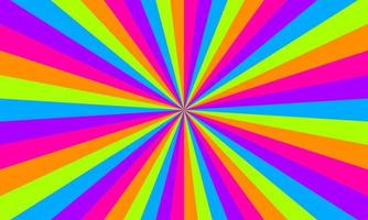 Rainbow color burst background. Rays background in retro style. Vector. vector